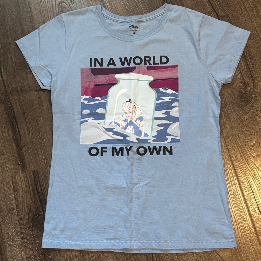 Disney Light Blue Alice in Wonderland Cotton Tee